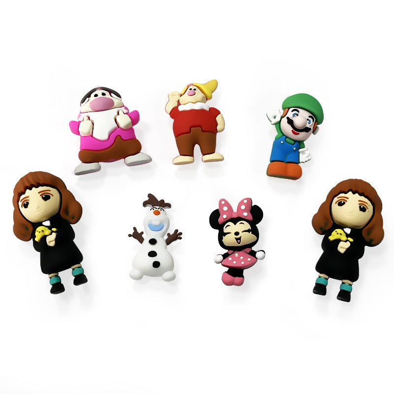 20Pcs Silicone 3D Focal Beads Mini Dwarfs with Pointed Hats 4