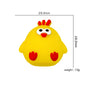 20Pcs Silicone 3D Focal Beads Chick Side Profile Yellow 2