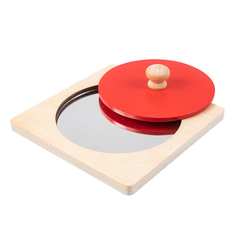 Wooden Montessori Toys Baby Mirror Puzzle Educational Toy 4