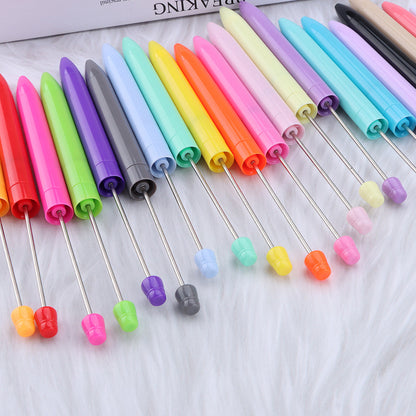 Long Creative Plastic Beadable Ballpoint Pens DIY Craft Supplies 4