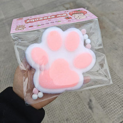 Plush Oversized Cat Paw Squishy Toy Soft Sensory Stress Ball 2 Pack 12