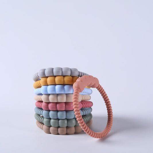 Animal Round Silicone Teething Rings Baby Teether 2 Pcs