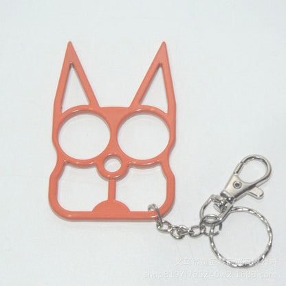 Self Defense 2 Finger Clasp Zinc Alloy Keychain Multi Functional 7