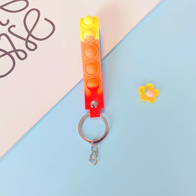 PVC Soft Rubber Bubble Wristband Keychain Novelty Toy 4