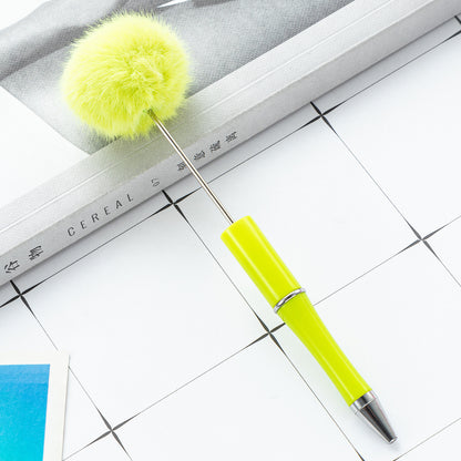 Plush Pom-pom Beadable Ballpoint Pens 15.5 x 0.8cm DIY Craft Supplies 14
