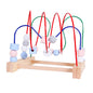 Wooden Bead Maze Three-Track Linear Activity Toy for Toddlers 3