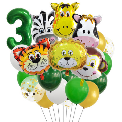 Jungle Animals Foil Balloon Set Birthday Party Decoration 3
