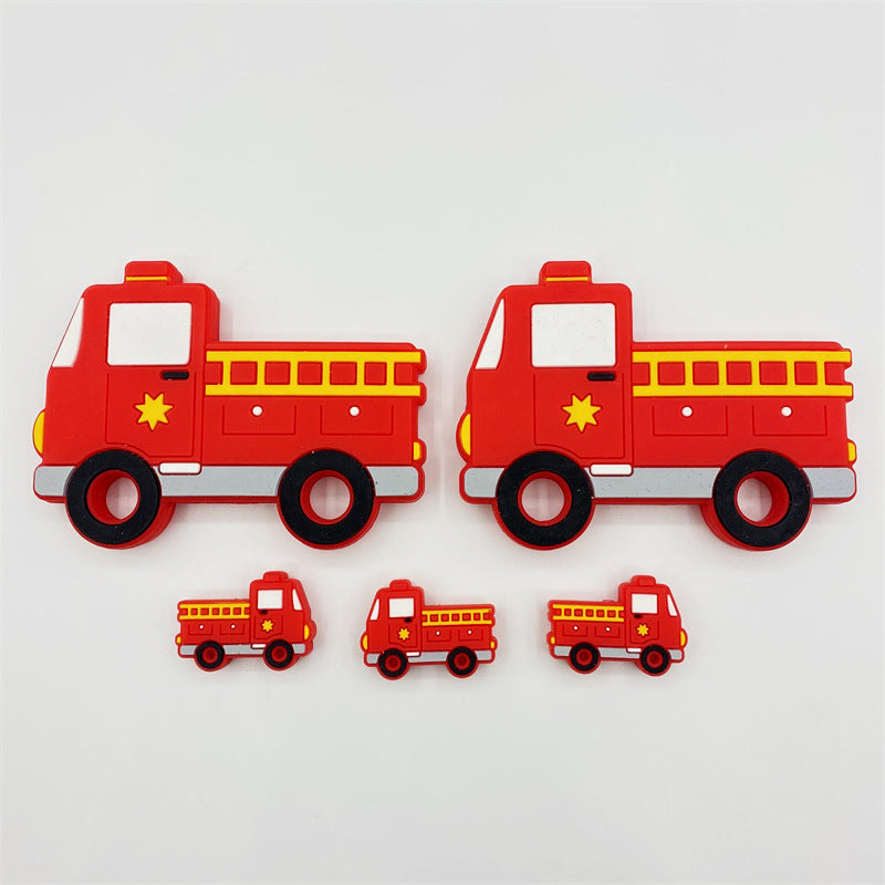 20pcs Silicone Focal Beads Fire Truck Holding Ladder Detail 4