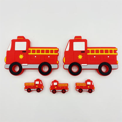 20pcs Silicone Focal Beads Fire Truck Holding Ladder Detail 4