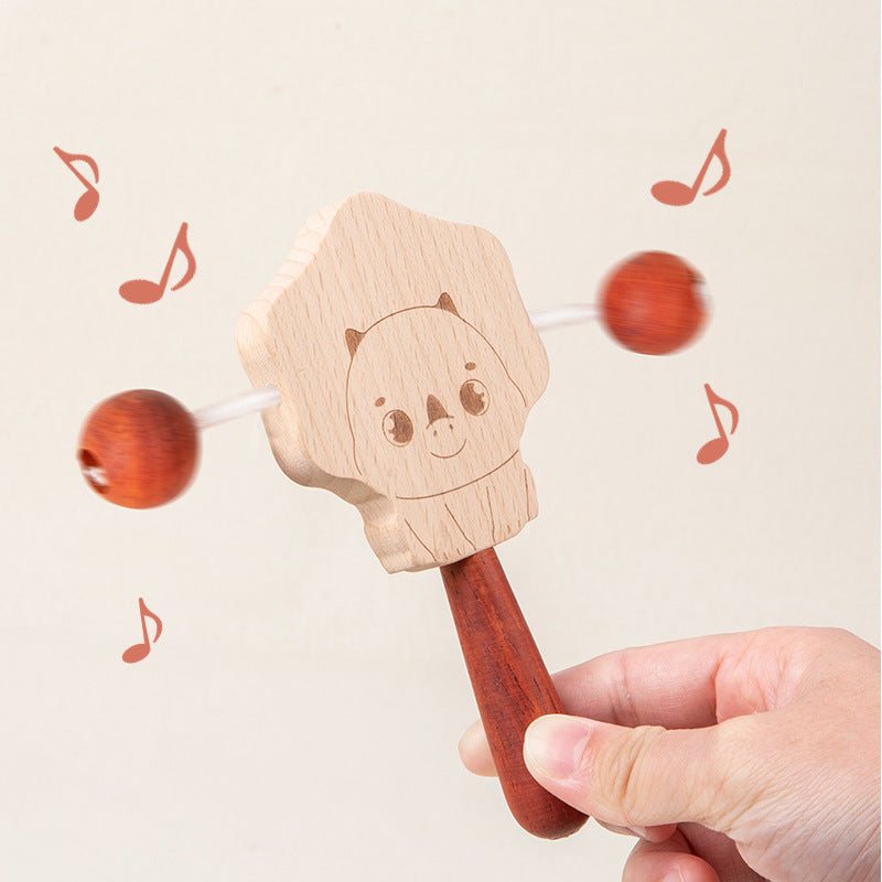 Wooden Rattle Montessori Toys Educational Activity Toy 3