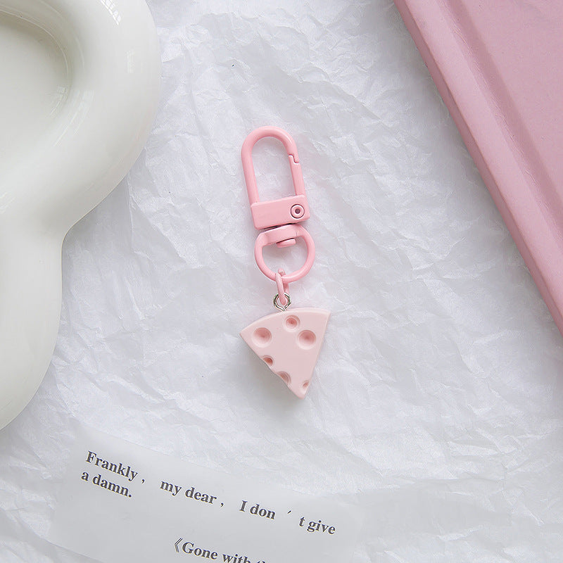 Cheese Slice Resin Keychain Cute Food Charm 7