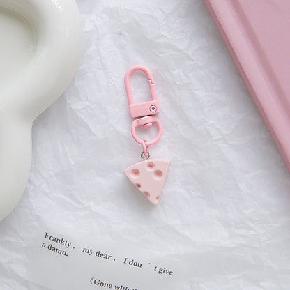 Cheese Slice Resin Keychain Cute Food Charm 7