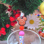 20Pcs Silicone Focal Beads Round Ear Mouse Character with Multi-Color Spots 6
