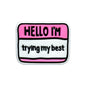 20Pcs Silicone Focal Beads Hello Im Trying My Best Printed Text 6
