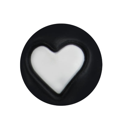 50pcs 15mm Heart Star Silicone Beads Solid Color 7