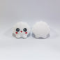 20Pcs Silicone 3D Focal Beads White Dog Holding Red Flower Shell Topper 6