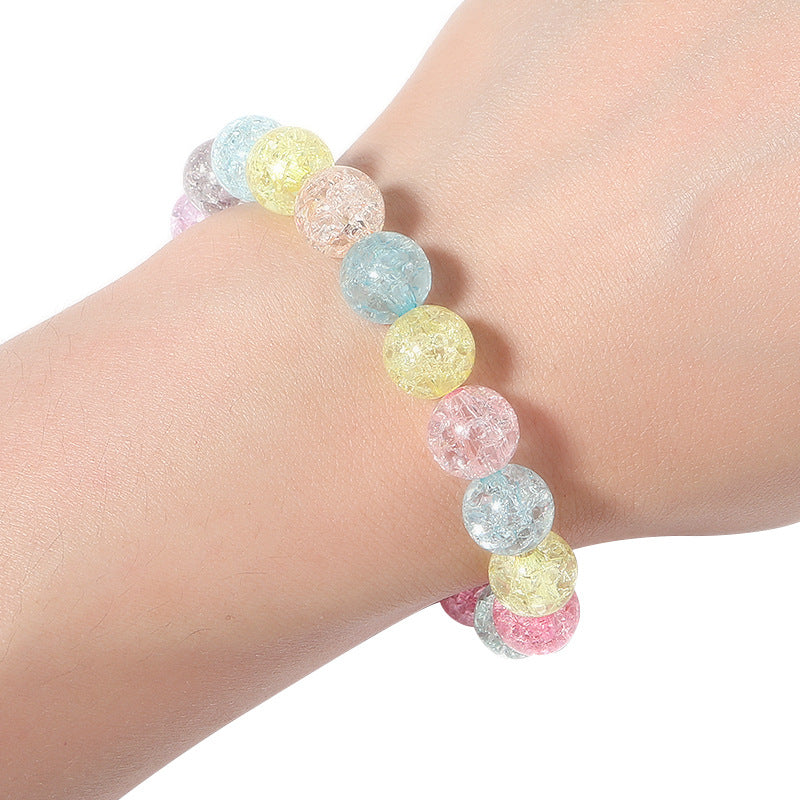 100pcs 6mm Crackle Round Acrylic Beads Color Transparent DIY Bracelet Accessories 5