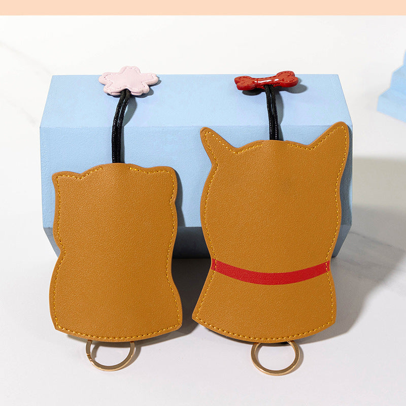 Leather Dog Cat Keychain Cute Pet Charm Accessory 5