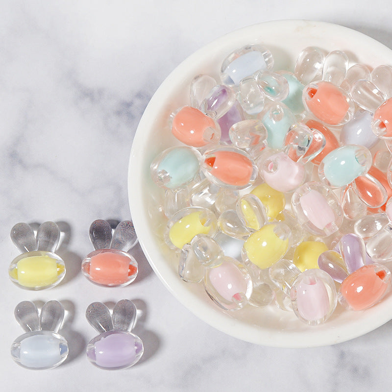 100 Pack Transparent Multi-Style Acrylic Beads Bracelet Accessories 2