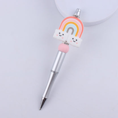 Rainbow Cloud Silicone Beaded Pens Handmade Office School Supplies 6