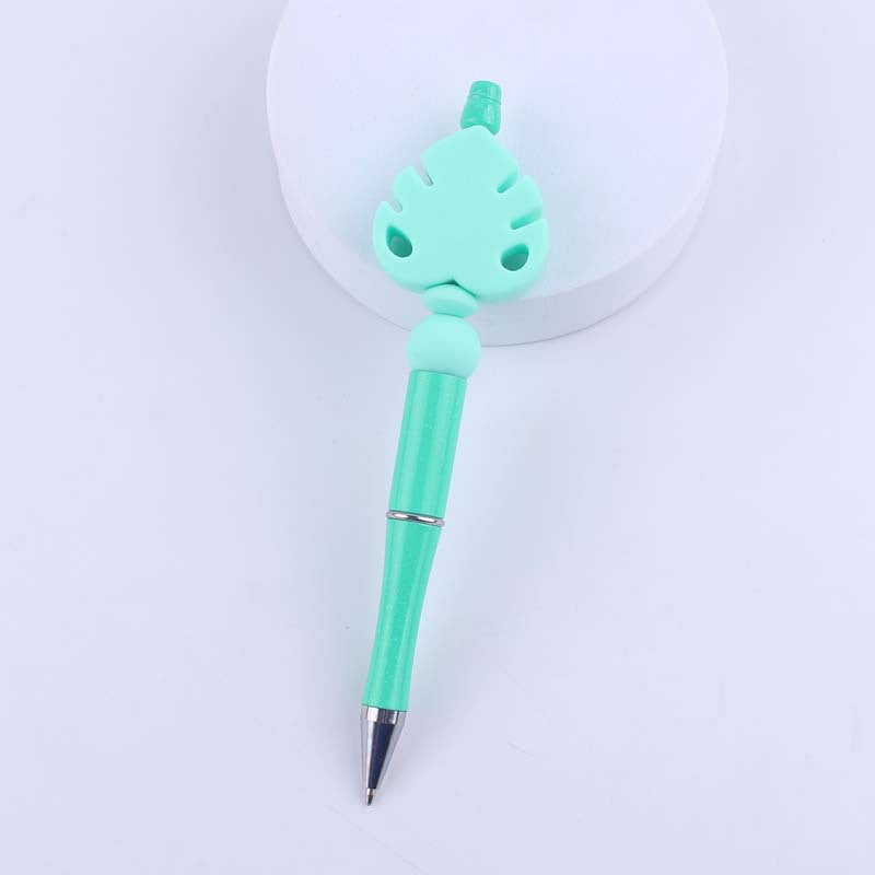 Flower Silicone Beaded Pens Handmade Novelty Ballpoint Pens Gift 12