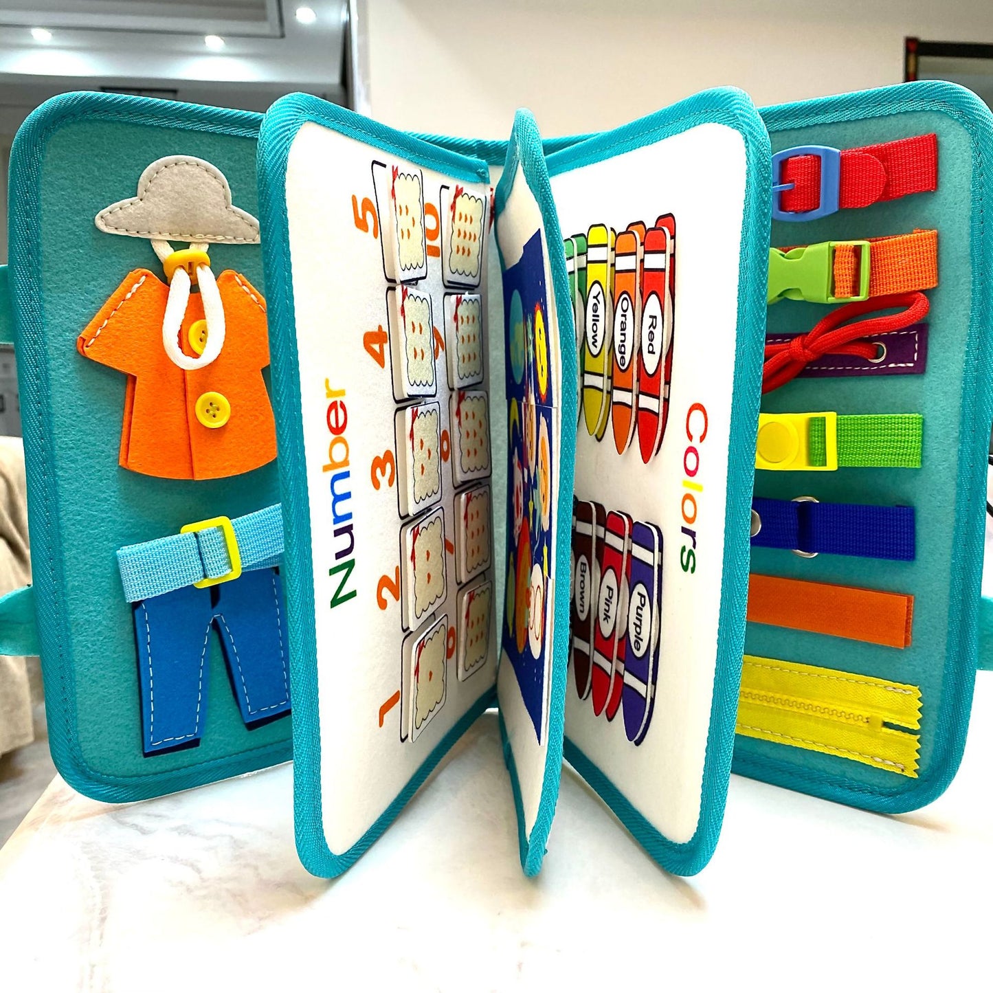 Dinosaur Montessori Busy Board Learning Toy for Toddlers 2
