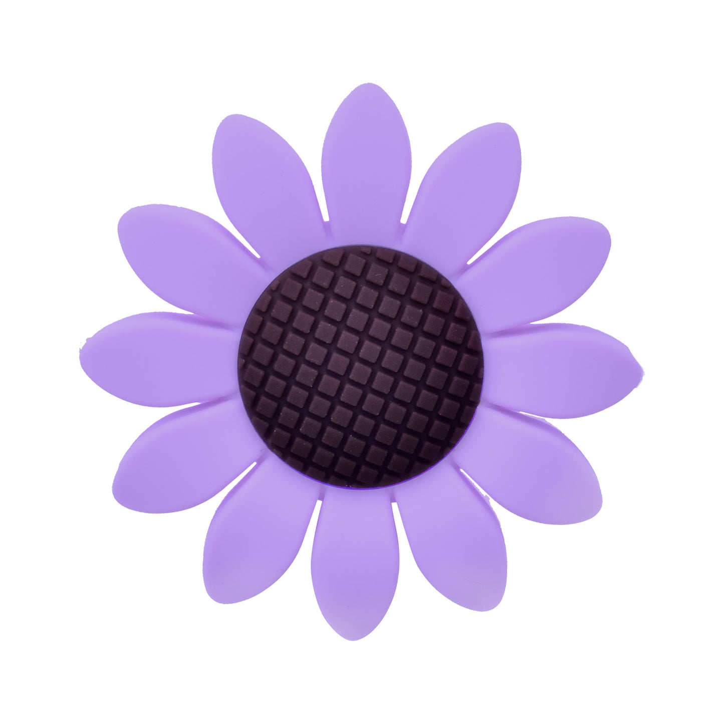 20pcs Silicone Focal Beads Sunflower Flat Design with Center Detail 14