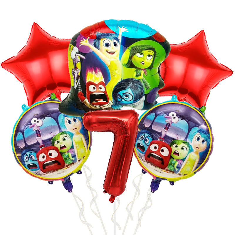 Inside Out Foil Balloon Set Kids Birthday Party Decoration 5pcs 10pcs 20