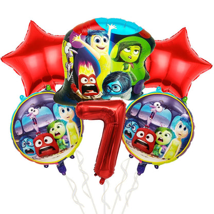 Inside Out Foil Balloon Set Kids Birthday Party Decoration 5pcs 10pcs 20