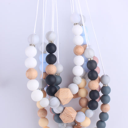 Octagon Silicone Bead Necklace Adjustable Perimeter 61-70cm 3