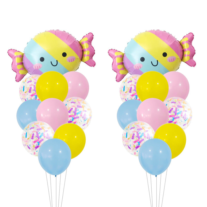 Candy Donuts Foil Balloon Set Party Decoration 1Set