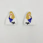 20pcs Silicone Focal Beads Female Musician with Guitar and Red Hat Design 8