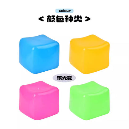 TPR Jelly Ice Cube Squishy Toy 5.5cm Sensory Stress Ball 3