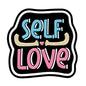 20pcs Silicone Focal Beads Self Love Printed Text Design 6