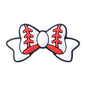 Silicone Focal Beads Sports Bow Shape with Detailed Stitching 5