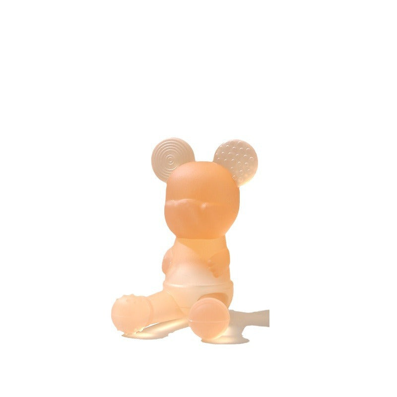 Bear Shaped Silicone Teething Toy with Rattle for Baby 5
