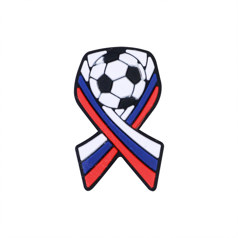 20pcs Silicone Focal Beads Football Bow With Soccer Ball Detail 5