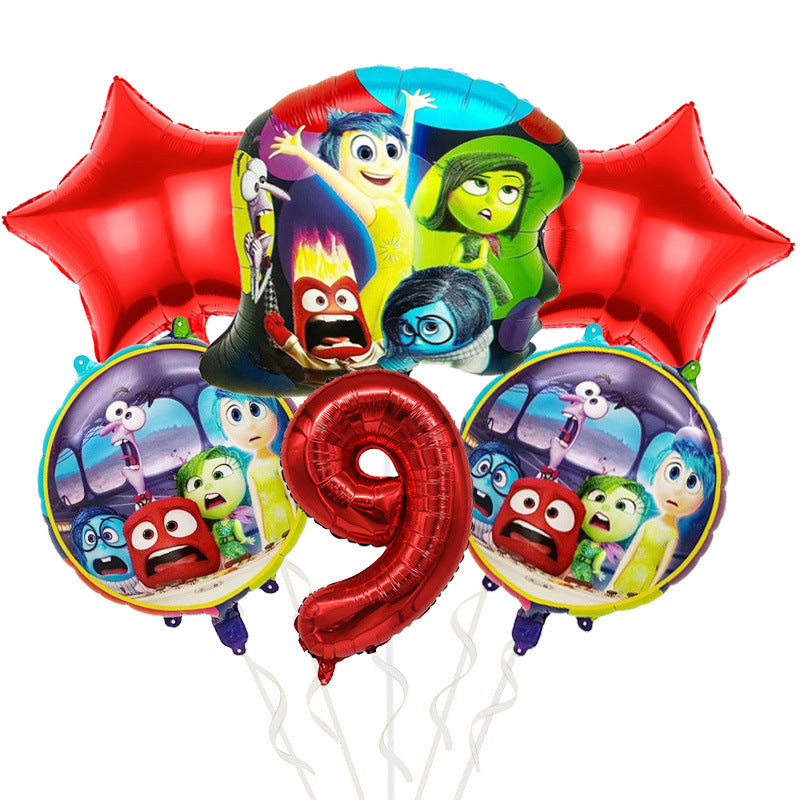 Inside Out Foil Balloon Set Kids Birthday Party Decoration 5pcs 10pcs 22