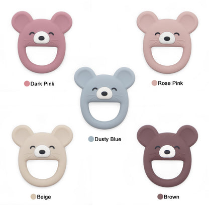 Silicone Baby Teething Toy Mouse Shape 10 Pieces Set 4