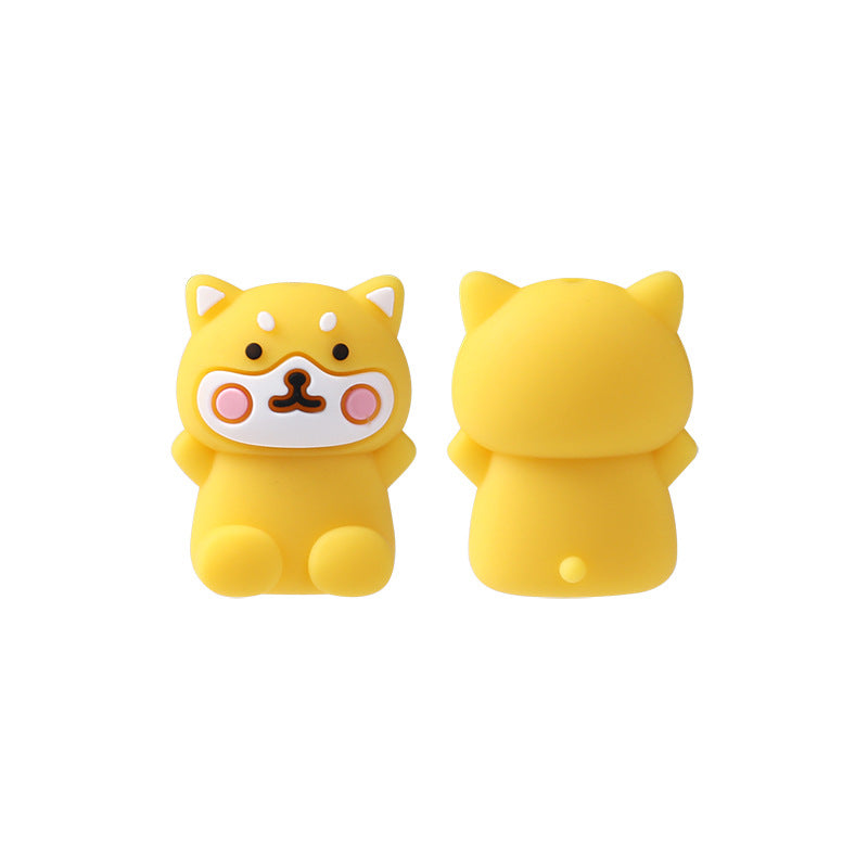 Silicone 3D Focal Beads Dog Sitting Pose
