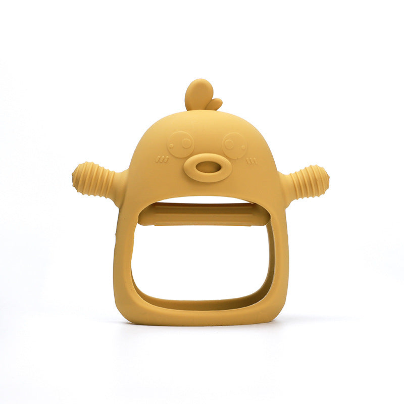 Duck Shaped Silicone Teething Toy Baby Teether Gloves 7