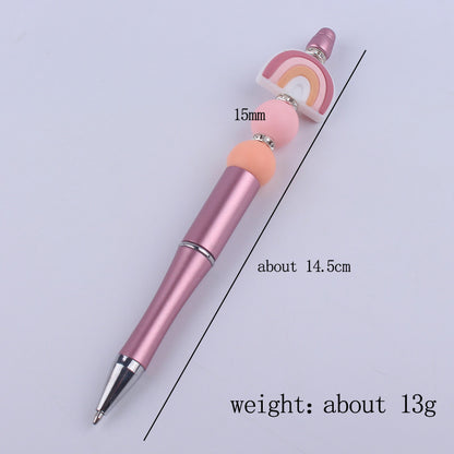 Rainbow Silicone Beaded Pens Ballpoint Pen Office School Supplies 5