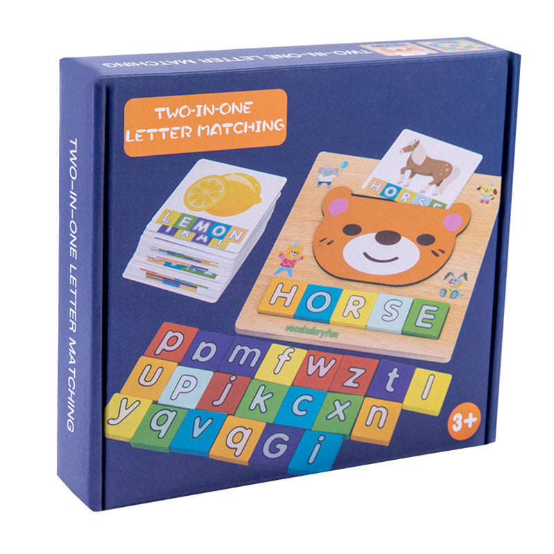 Wooden Teaching Clock and Letter Learning Board Educational Toy 7