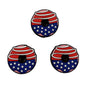 20pcs Silicone Focal Beads Independent Day US Flag Hearts Design 5