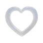 10pcs Circle Love Heart Silicone Beads Glitter Finish 5