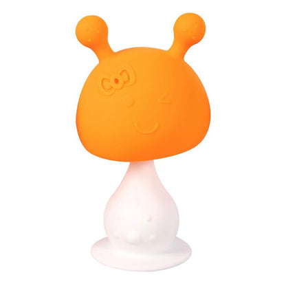 Silicone Mushroom Shaped Baby Teething Toy with Ringing Bell 15