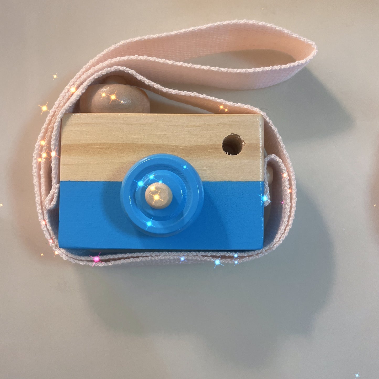 Wooden Pretend Play Camera Toy for Toddlers 8x9x3.5cm 13