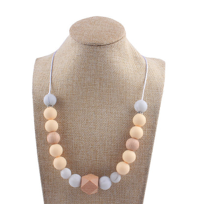 Octagon Silicone Bead Necklace Adjustable Perimeter 61-70cm 8