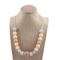 Octagon Silicone Bead Necklace Adjustable Perimeter 61-70cm 8