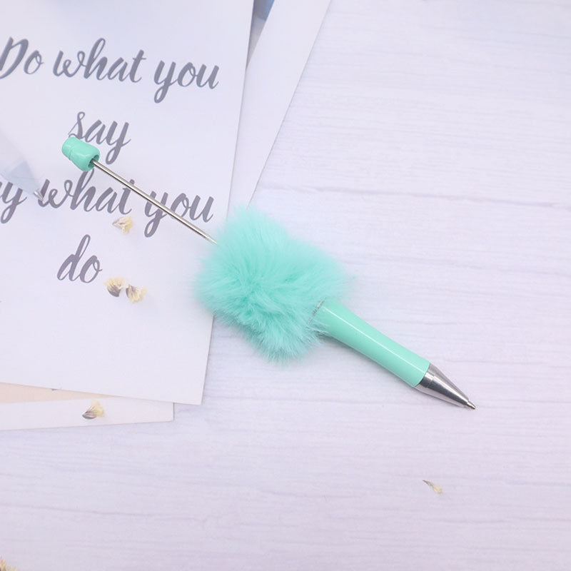 Fuzzy Plush Beadable Ballpoint Pens DIY Craft Supplies Decorative 17